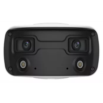 IP Panorminė kamera Uniview IPC2K28SE-ADF40KMC-WL-I0, 2× 4 MP, 180°, fiksuoti 4 mm objektyvai, IP67, mikrofonas, garsiakalbis