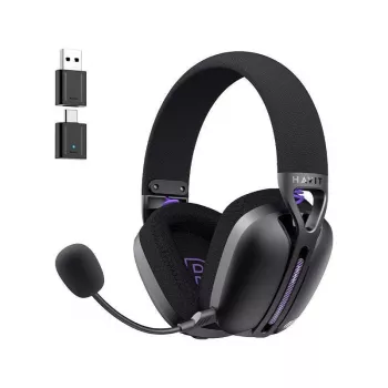Žaidimų ausinės HAVIT Fuxi-H3 Plus – laidinės stereo ausinės su mikrofonu (juodos)