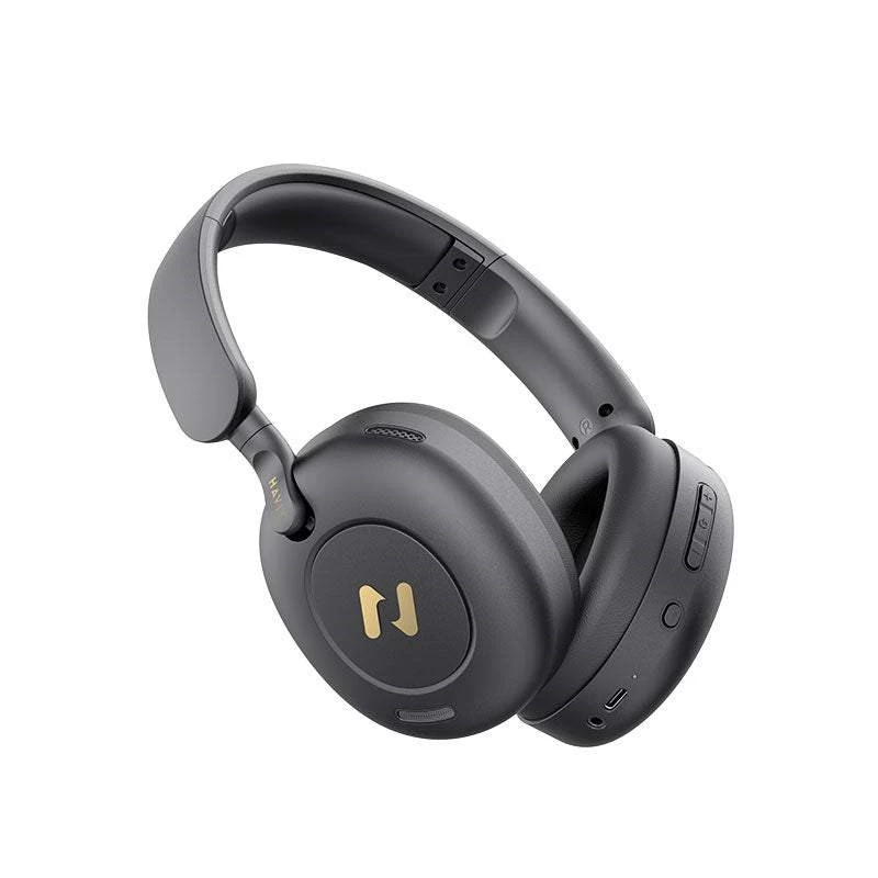 Belaidės ausinės HAVIT H655BT PRO – viršugalvinės, Bluetooth, įmontuotas mikrofonas, juodos