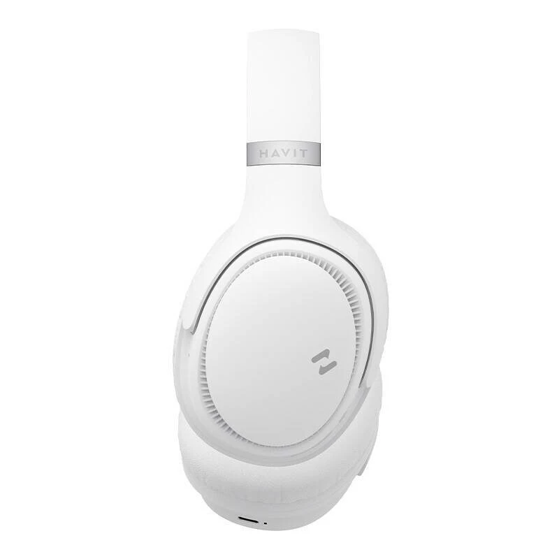 Belaidės ausinės HAVIT H630BT — ant ausies, Bluetooth, įmontuotas mikrofonas, balta