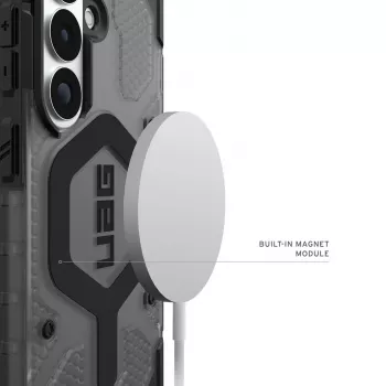 UAG Urban Armor Gear Pathfinder Dėklas su Magnetiniu Moduliu | Samsung Galaxy S26 | pelenų (pilkas permatomas)/Juoda | 214528113140