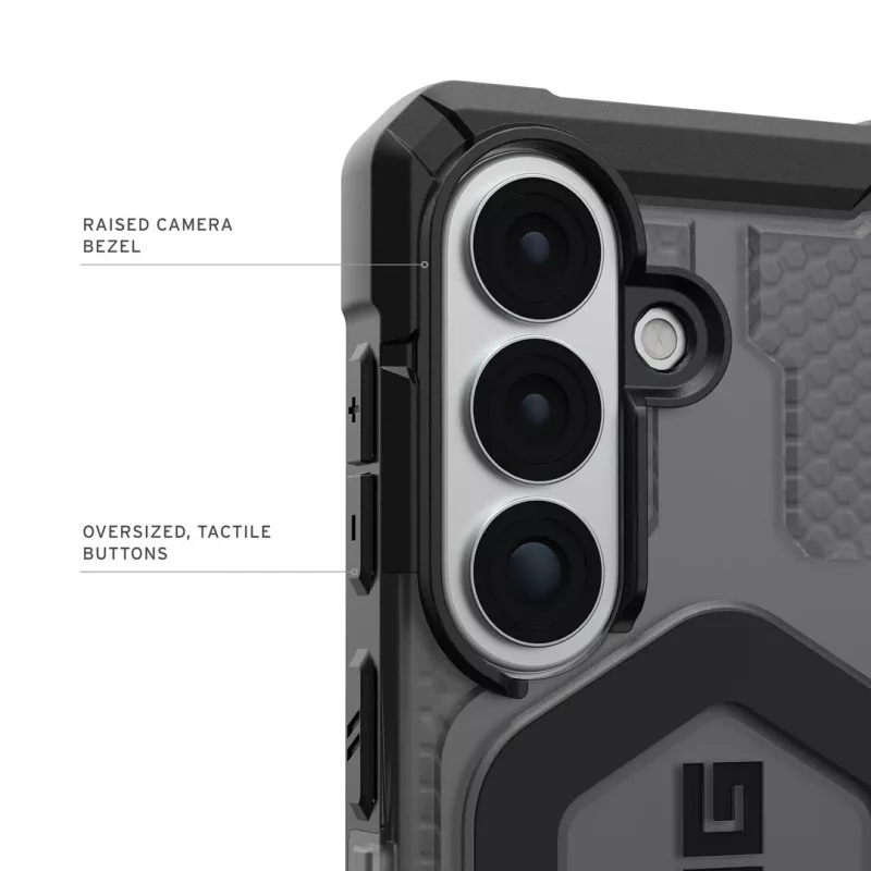UAG Urban Armor Gear Pathfinder Dėklas su Magnetiniu Moduliu | Samsung Galaxy S26 | pelenų (pilkas permatomas)/Juoda | 214528113140