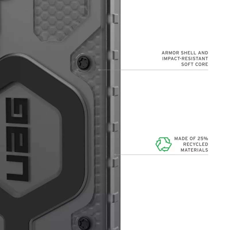 UAG Urban Armor Gear Pathfinder Dėklas su Magnetiniu Moduliu | Samsung Galaxy S26 | pelenų (pilkas permatomas)/Juoda | 214528113140