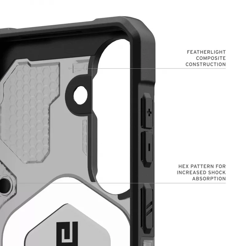 UAG Urban Armor Gear Pathfinder Dėklas su Magnetiniu Moduliu | Samsung Galaxy S26 | pelenų (pilkas permatomas)/Juoda | 214528113140
