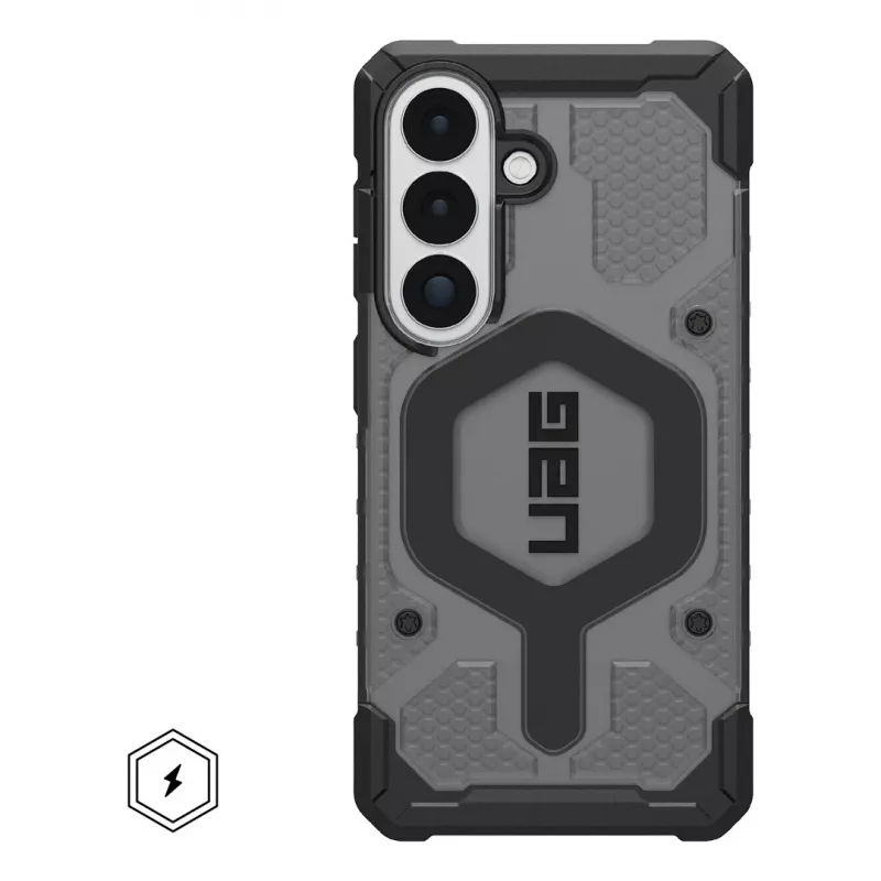 UAG Urban Armor Gear Pathfinder Dėklas su Magnetiniu Moduliu | Samsung Galaxy S26 | pelenų (pilkas permatomas)/Juoda | 214528113140