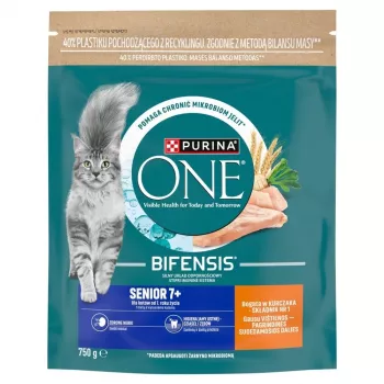 Purina Nestlé Purina ONE katėms 7+ su vištiena ir grūdais 750 g