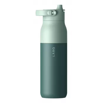 LARQ PureVis 2 nerūdijančio plieno savaime išsivalantis vandens butelis 680 ml, užsukamas dangtelis, įmontuota baterija, 20 dienų veikimas, žalias