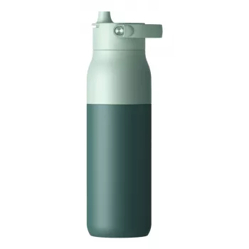 LARQ PureVis 2 nerūdijančio plieno savaime išsivalantis vandens butelis 680 ml, užsukamas dangtelis, įmontuota baterija, 20 dienų veikimas, žalias