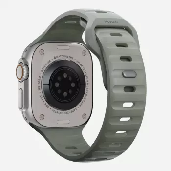 Nomad Sport Band pilka guminė juosta išmaniesiems laikrodžiams, plotis 21,5 mm, riešas 160–195 mm