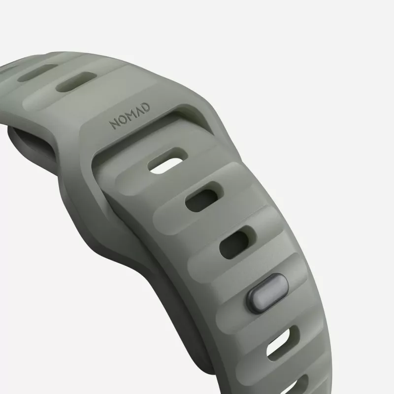 Nomad Sport Band pilka guminė juosta išmaniesiems laikrodžiams, plotis 21,5 mm, riešas 160–195 mm