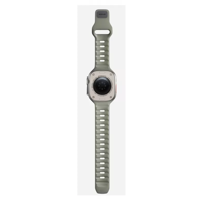 Nomad Sport Band pilka guminė juosta išmaniesiems laikrodžiams, plotis 21,5 mm, riešas 160–195 mm
