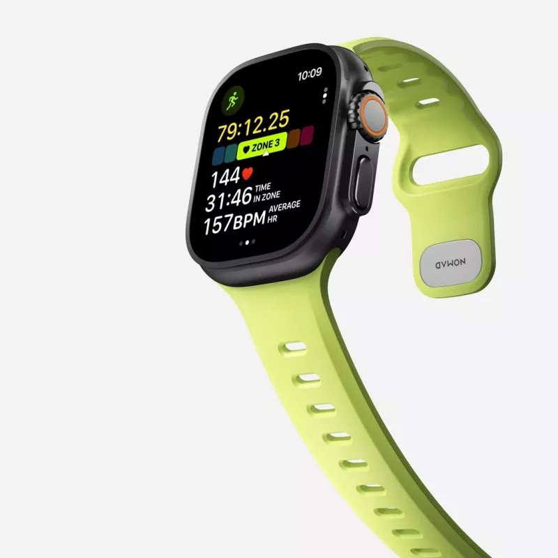 NOMAD Tempo Band – dirželis Apple Watch 49 mm su FKM (lumen)