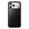 Mobiliojo telefono dėklas Nomad Rugged Leather Case, skirtas iPhone 17 Pro Max, oda + TPU + PC, tinka 17,5 cm (6,9 colio) ekranui, juoda