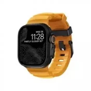 NOMAD Rocky Point Band – dirželis Apple Watch 46mm/49mm su FKM ir titanu (sol, juoda aparatūra)