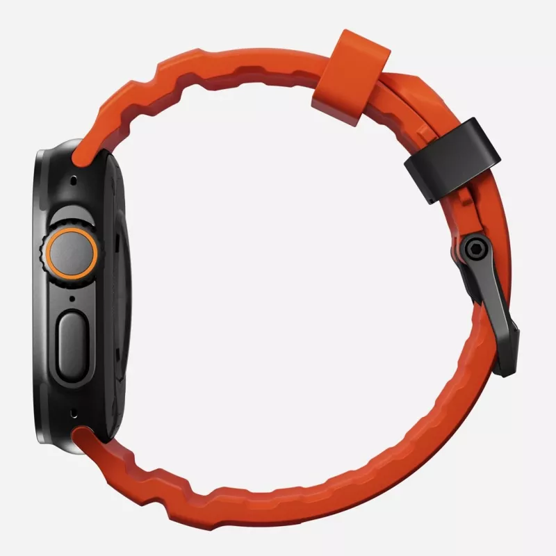 Nomad Rocky Point apyrankė Apple Watch 46/49 mm, FKM ir titanas, Magma/Juoda furnitūra