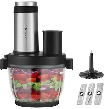 Virtuvinis kombainas Concept RM3300 su 2 L stikliniu dubeniu, juodas, nerūdijančio plieno korpusas, 220–240 V
