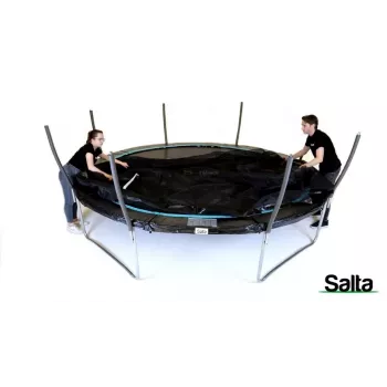 Salta Cosmos 427 cm lauko batutas (modelis 5263A) – juodas, apvalus su apsauginiu tinklu