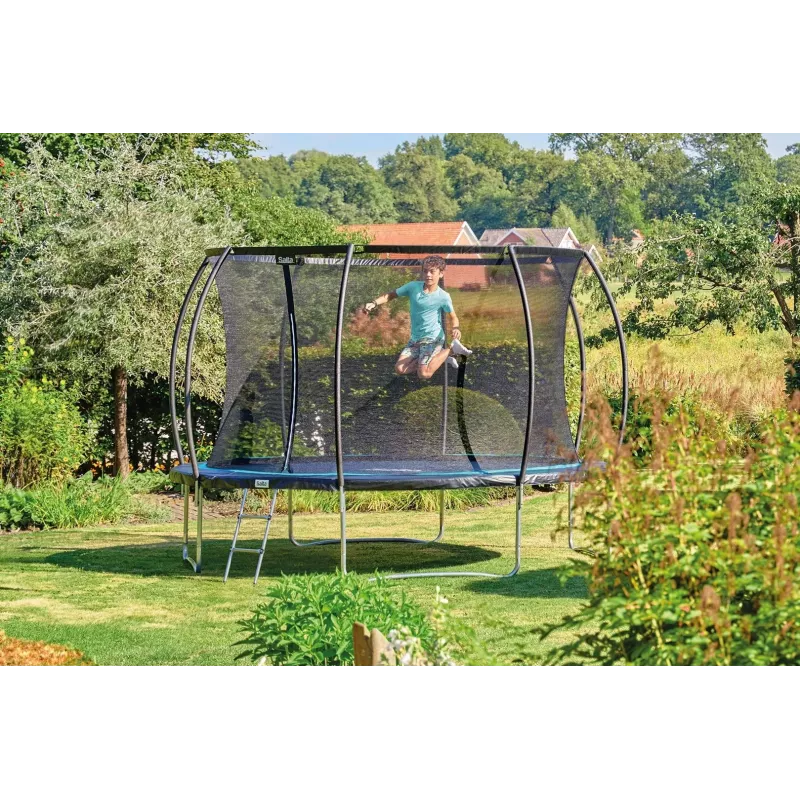 Salta Cosmos 427 cm lauko batutas (modelis 5263A) – juodas, apvalus su apsauginiu tinklu