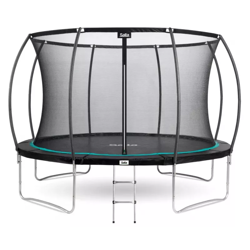 Salta Cosmos 427 cm lauko batutas (modelis 5263A) – juodas, apvalus su apsauginiu tinklu