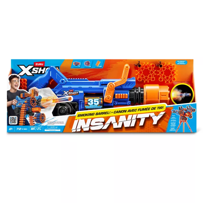 Pistoletas ZURU XSHOT Insanity Smoking Barrel Blaster, 8+ metų
