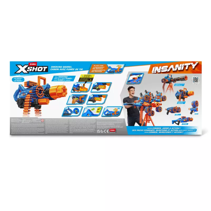 Pistoletas ZURU XSHOT Insanity Smoking Barrel Blaster, 8+ metų