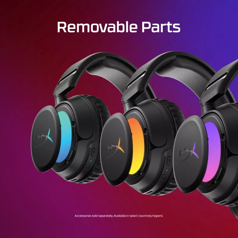 Belaidis žaidimų ausinių rinkinys HyperX Cloud Flight 2 — Uždedamos, Juodos