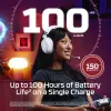 Belaidis žaidimų ausinių rinkinys HyperX Cloud Flight 2 — Uždedamos, Juodos