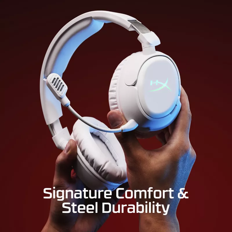 Belaidis žaidimų ausinių rinkinys HyperX Cloud Flight 2 — Uždedamos, Juodos