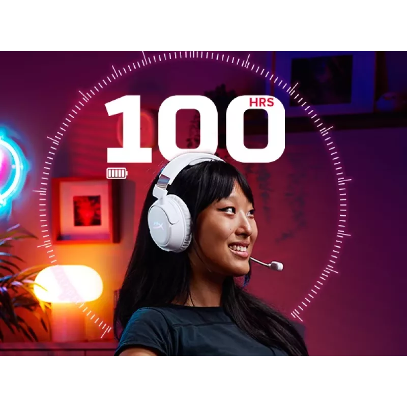 Belaidis žaidimų ausinių rinkinys HyperX Cloud Flight 2 — Uždedamos, Juodos