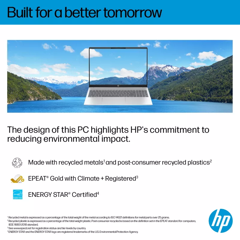 HP OmniBook 5 16-bc1002na AMD Ryzen™ 5 8540U nešiojamas kompiuteris 40,6 cm (16 colių) jutiklinis 2K 8 GB LPDDR5-SDRAM 512 GB SSD Wi-Fi 6 (802.11ax) Windows 11 Home sidabrinis