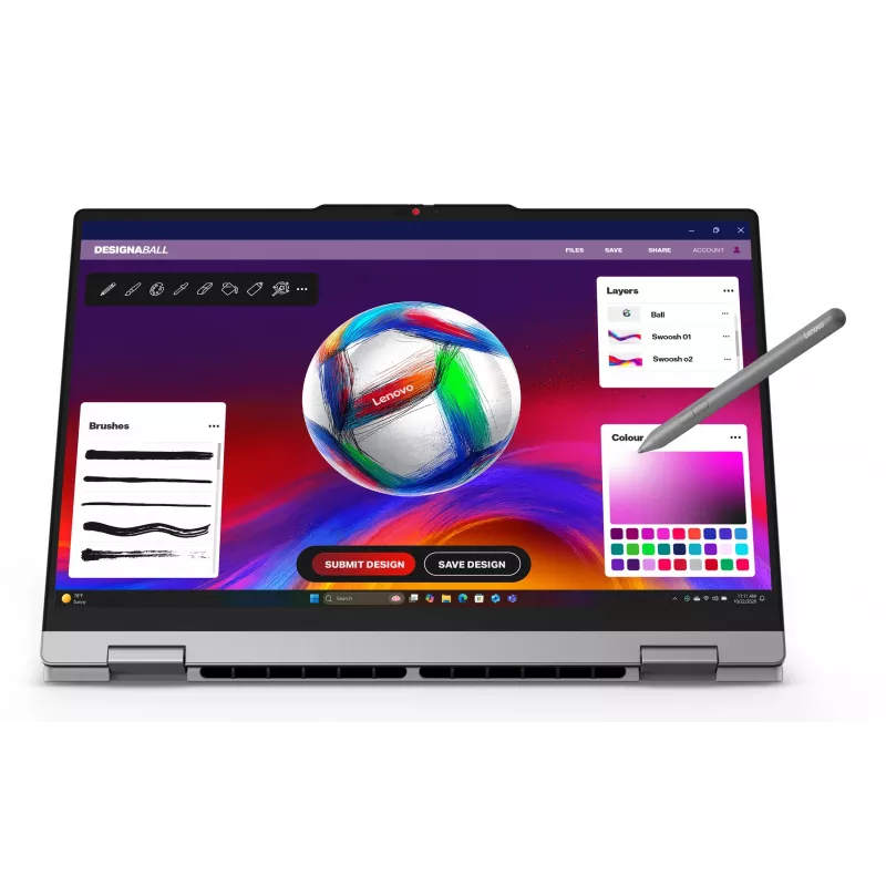 Lenovo IdeaPad 5 2-in-1 15AGP11 Copilot+ PC AMD Ryzen™ AI 5 430 hibridinis (2-in-1) 38,9 cm (15,3 col.) jutiklinis ekranas WUXGA 16 GB DDR5-SDRAM 512 GB SSD Wi-Fi 7 (802.11be) Windows 11 Home vokiška pilka