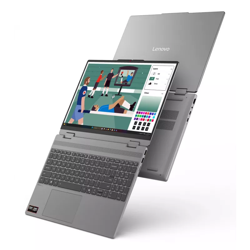 Lenovo IdeaPad 5 2-in-1 15AGP11 Copilot+ PC AMD Ryzen™ AI 5 430 hibridinis (2-in-1) 38,9 cm (15,3 col.) jutiklinis ekranas WUXGA 16 GB DDR5-SDRAM 512 GB SSD Wi-Fi 7 (802.11be) Windows 11 Home vokiška pilka