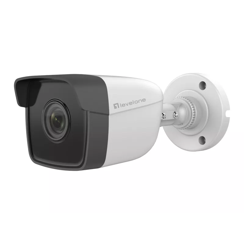 LevelOne GEMINI FCS-5201 fiksuotos padėties IP kameros rinkinys, 2 MP, H.265, 802.3af PoE, IR šviesos diodai, vidaus/lauko