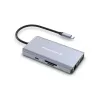 Conceptronic DONN20G 10-in-1 USB 3.2 Gen 1 Dockavimo stotis, HDMI, VGA, USB-A 5Gbps, USB-C 5Gbps, SD, TF/MicroSD, Garsas, GbE LAN, 100W USB PD