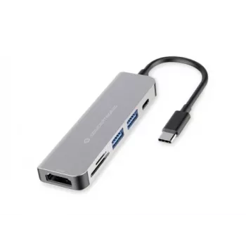 Conceptronic DONN02G USB-C dokas / prievadų kartotuvas 6-in-1 USB 3.2 Gen 1 aliuminis