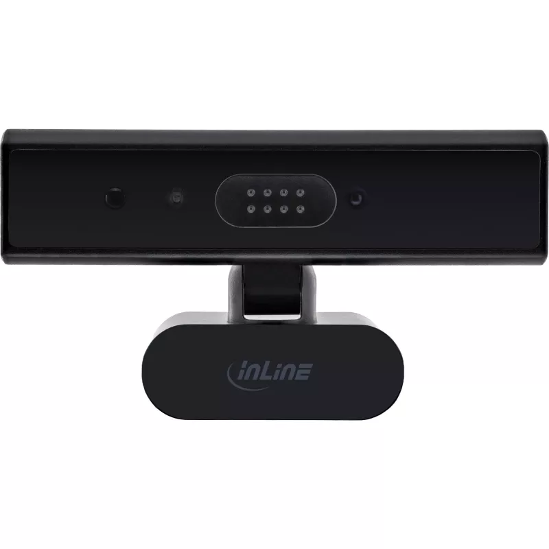 InLine 55365 5MP internetinė kamera su USB-C, automatiniu fokusavimu, Windows Hello ir privatumo užsklende