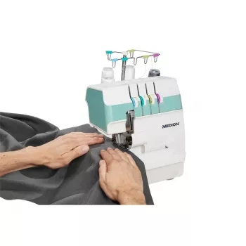 Siuvimo mašina Overlock MEDION MD 19169 – elektrinė, 60 W, 4 pakopų sagos kilpa, laisva rankovė, sukamasis valdiklis