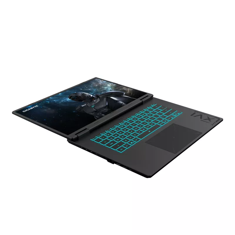 Nešiojamas kompiuteris GIGABYTE GAMING A16 PRO DYHG5DECC4SH Intel Core 7 240H 40,6 cm (16 colių) Quad HD+ 32 GB LPDDR5x-SDRAM 1 TB SSD NVIDIA® GeForce RTX™ 5080 Laptop GPU Wi-Fi 6E (802.11ax) Windows 11 Home Juodas
