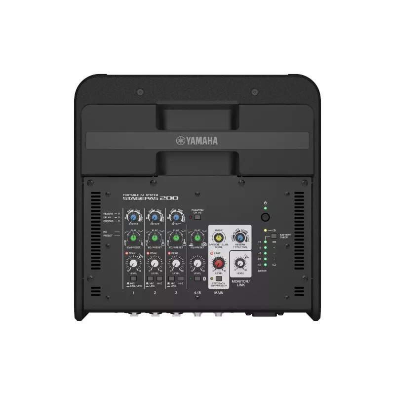 Nešiojama PA sistema YAMAHA STAGEPAS 200BTR — 180 W, 2 krypčių, 60–20000 Hz, juoda