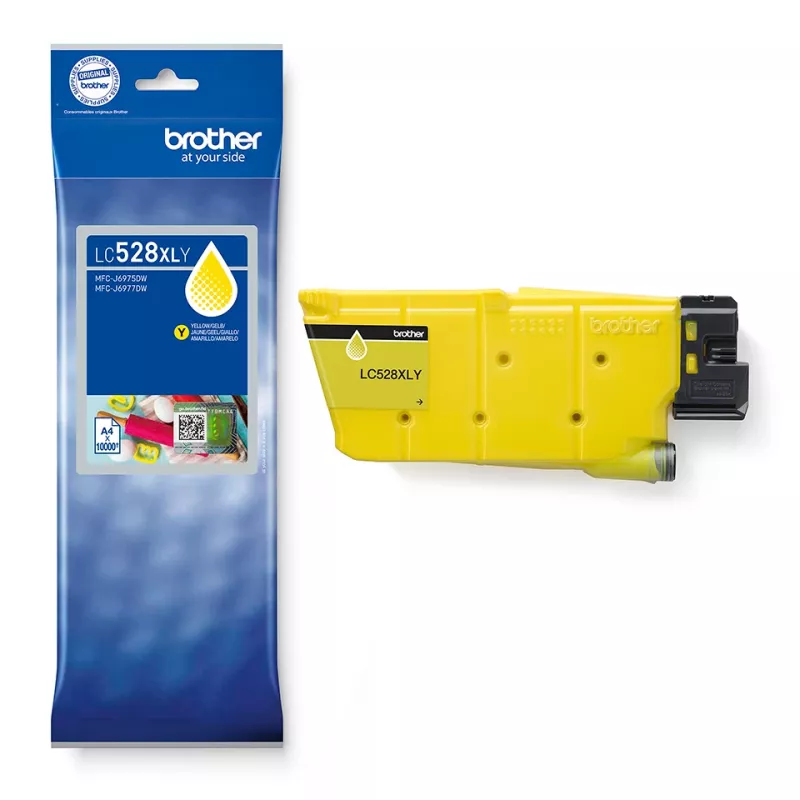 Brother LC528XLY geltonas kasetė 1 vnt. Originalus itin didelės išeigos