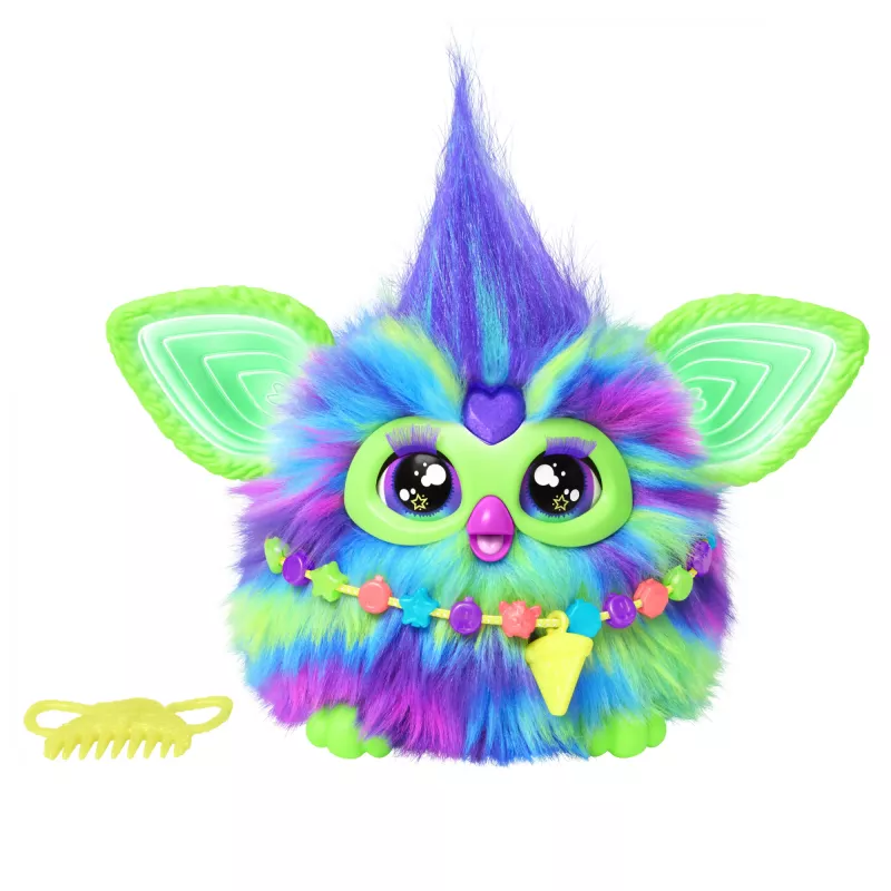 Interaktyvus žaislas HASBRO Furby Aurora Furbealis – besikeičiančios akių spalvos, interaktyvus augintinis