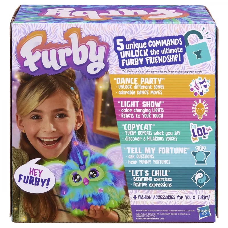 Interaktyvus žaislas HASBRO Furby Aurora Furbealis – besikeičiančios akių spalvos, interaktyvus augintinis