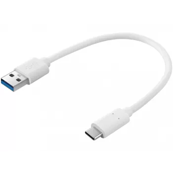 Sandberg USB-C 3.1 į USB-A 3.0 laidas 0,2 m, USB 3.2 Gen 1, baltas