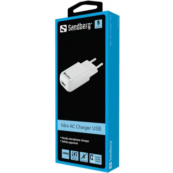 Sandberg Mini AC įkroviklis USB 1A EU