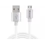 Sandberg MicroUSB Reversible kabelis 1 m, USB A – Micro-USB A, sidabrinis, baltas