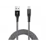 Sandberg Survivor Lightning kabelis 2 m, USB A – Lightning, vyriški kištukai, juodai pilkas
