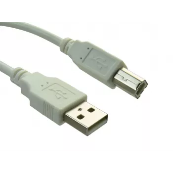 Sandberg USB 2.0 A-B vyriškas 0,7 m, baltas