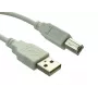 Sandberg USB 2.0 A-B vyriškas 0,7 m, baltas