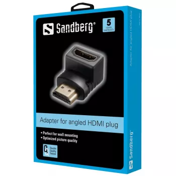 Sandberg HDMI 2.0 kampinis adapteris kištukas, HDMI, juodas