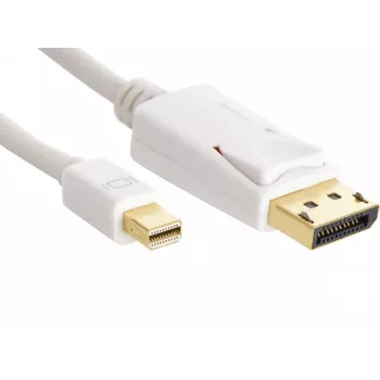 Sandberg DP-MiniDP 1.2 4K M-M 2m, 2 m, DisplayPort, Mini DisplayPort, Kištukas, Kištukas, Baltas